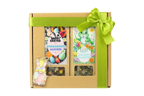 ZESTAW HERBAT WIELKANOCNYCH 2x50g z Pałeczkami Cukrowymi Idealny Na Święta!